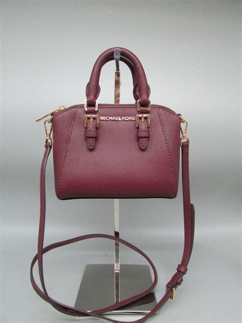 michael kors ciara merlot|Michael Kors Mini Ciara XS Saffiano Leather Satchel Crossbody .